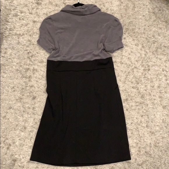 Gray & Black Mock Neck Dress | Size: L - Picture 2 of 2